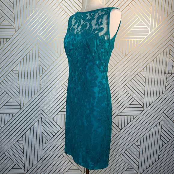 Tadashi Shoji Emerald Green Cocktail Dress - Picture 8 of 12
